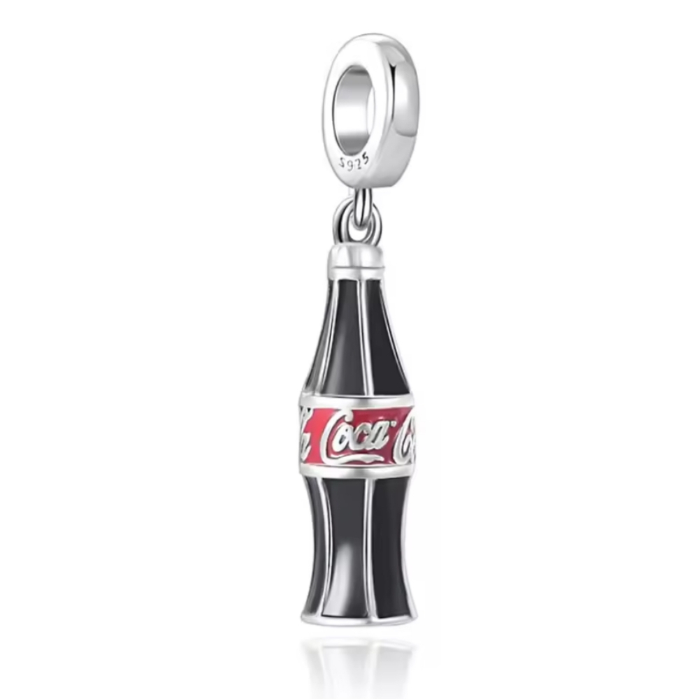 Coca Cola Black and Silver Charm Pendant